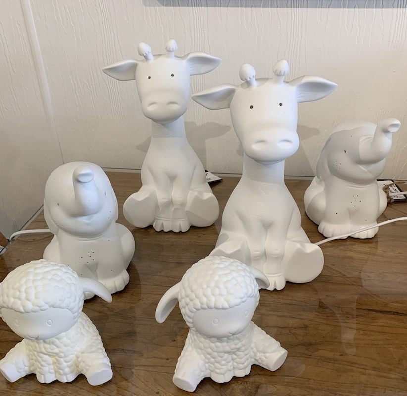 McATamney Gallery and Deisgn Store | Geraldine NZ |Giraffe and Elephant  table lamps  and sheepwb.jpg